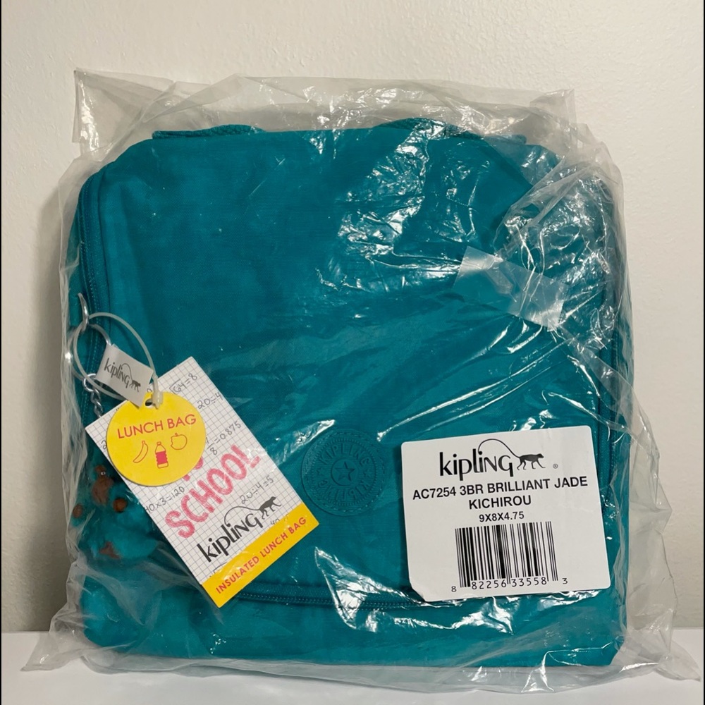 NWT Kipling Insulated Lunch Bag w/ Strap & Monkey